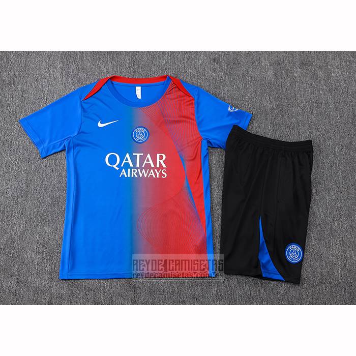 Chandal del Paris Saint-Germain Manga Corta 2025-2026 Azul Rojo - Pantalon Corto